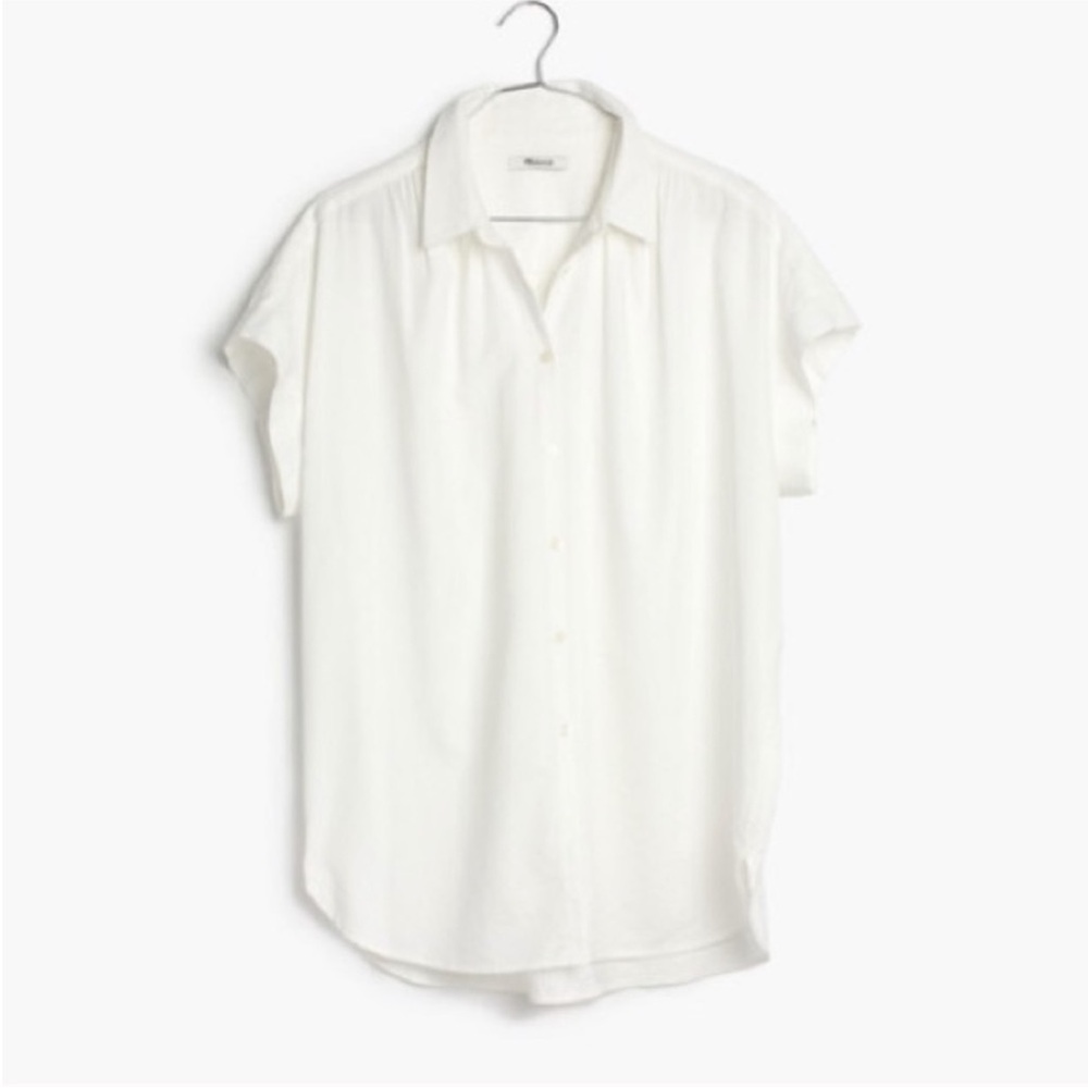 MADEWELL White Shortsleeved Button Down AND blue tunic - Picture 2 of 3
